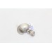 Moon Pendant Sterling Silver 925 Womens Freshwater Pearl Stone Handmade B296